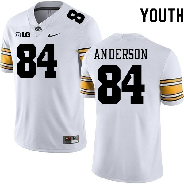 Youth #84 Joseph Anderson Iowa Hawkeyes College Football Jerseys Stitched-White